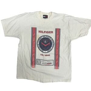 Tommy Hilfiger Athletic Gear White T-Shirt, Size XL